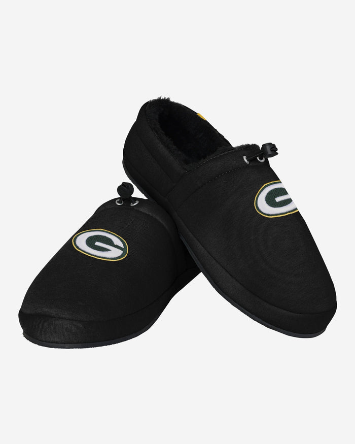 Green Bay Packers Big Logo Athletic Moccasin Slipper FOCO - FOCO.com