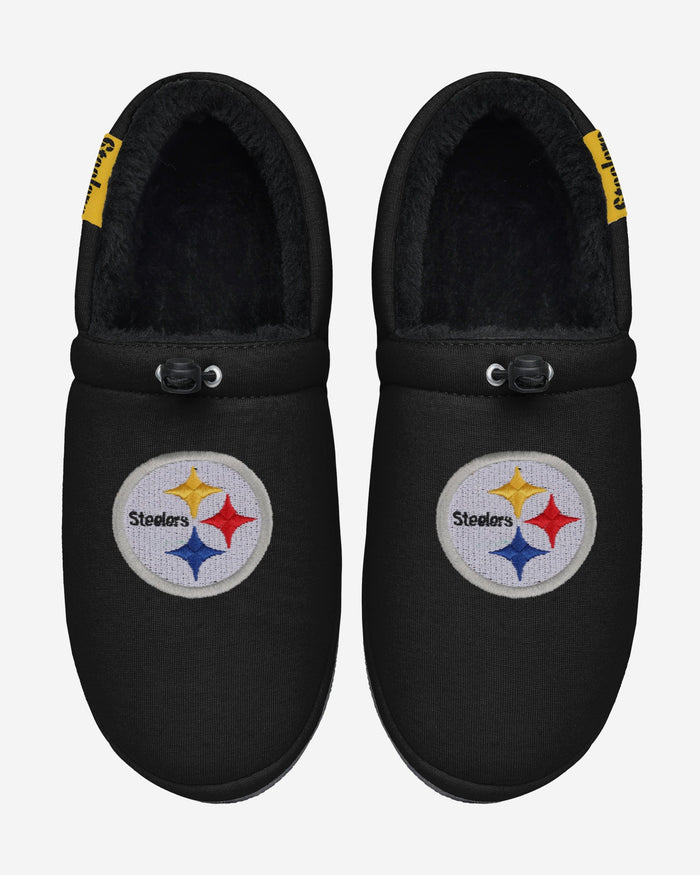 Pittsburgh Steelers Big Logo Athletic Moccasin Slipper FOCO - FOCO.com