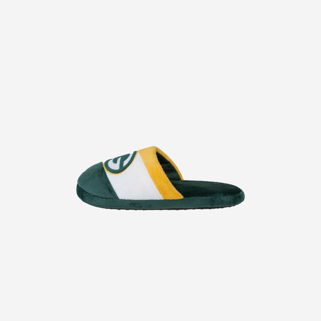 Green Bay Packers Youth Colorblock Slide Slipper FOCO - FOCO.com