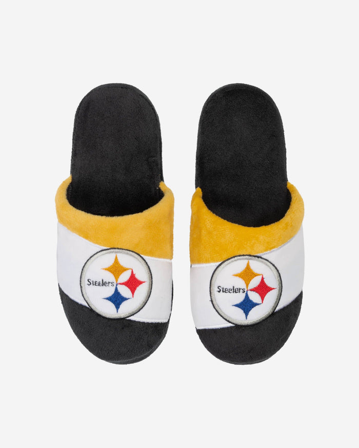 Pittsburgh Steelers Youth Colorblock Slide Slipper FOCO S - FOCO.com