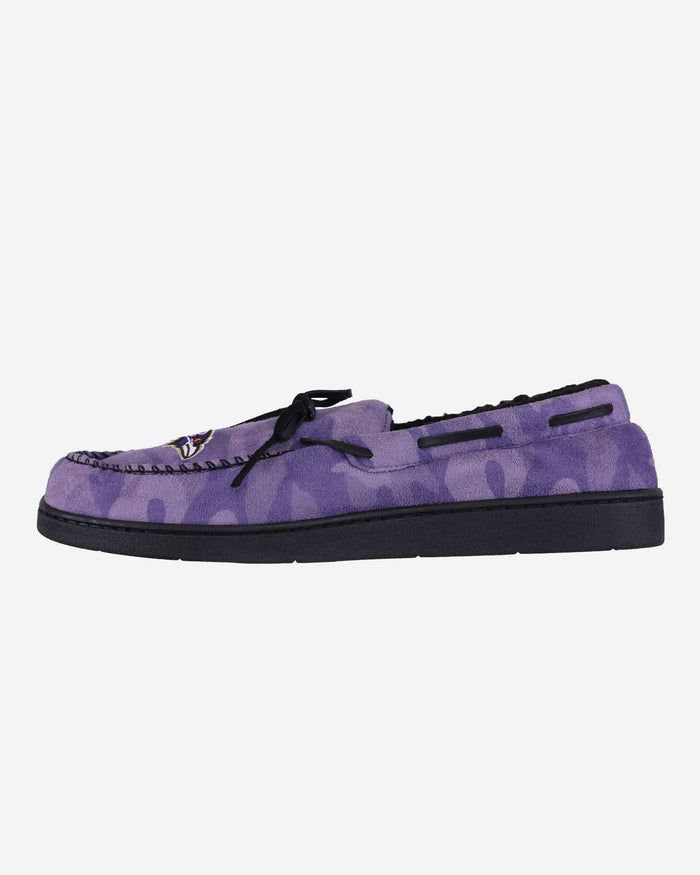 Baltimore Ravens Printed Camo Moccasin Slipper FOCO S - FOCO.com