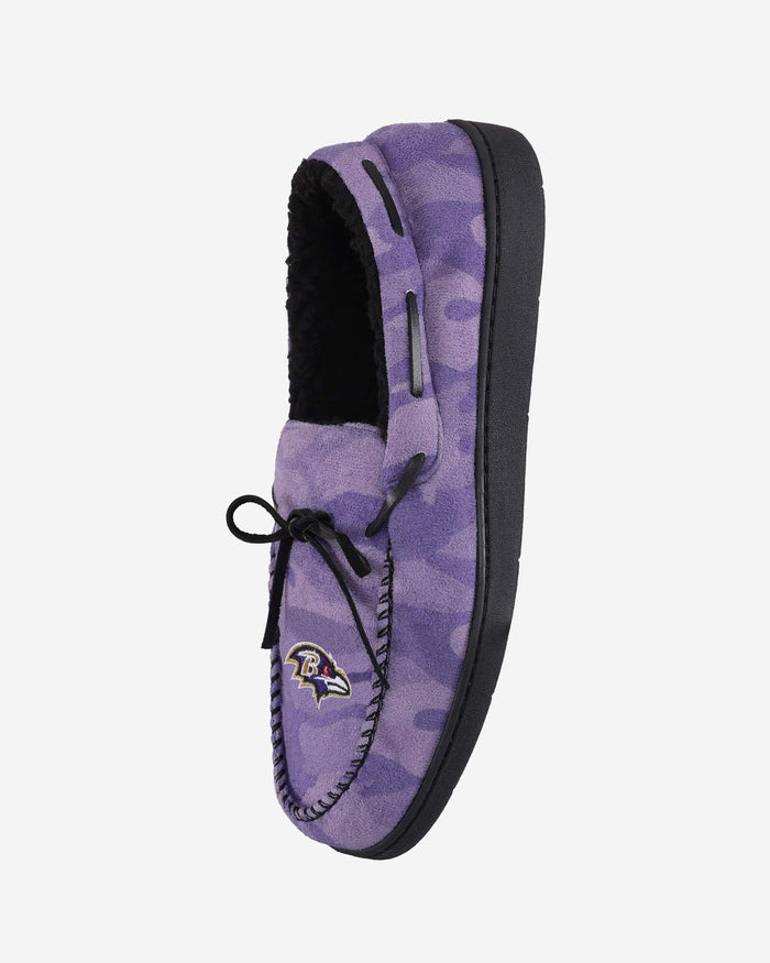 Baltimore Ravens Printed Camo Moccasin Slipper FOCO - FOCO.com