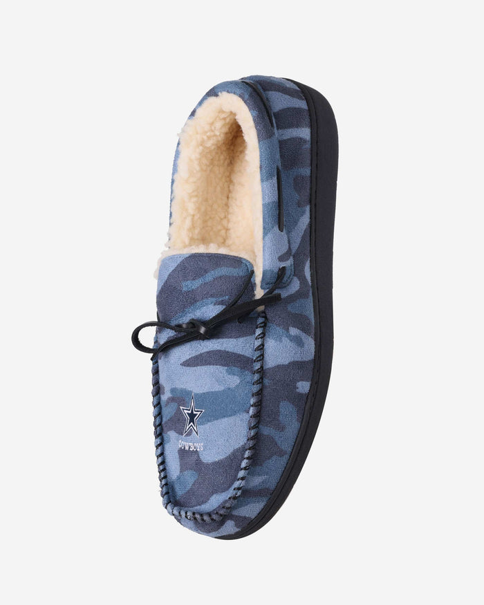 Dallas Cowboys Printed Camo Moccasin Slipper FOCO - FOCO.com