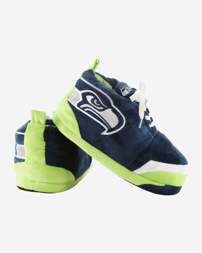 Seattle Seahawks Plush Sneaker Slipper FOCO - FOCO.com