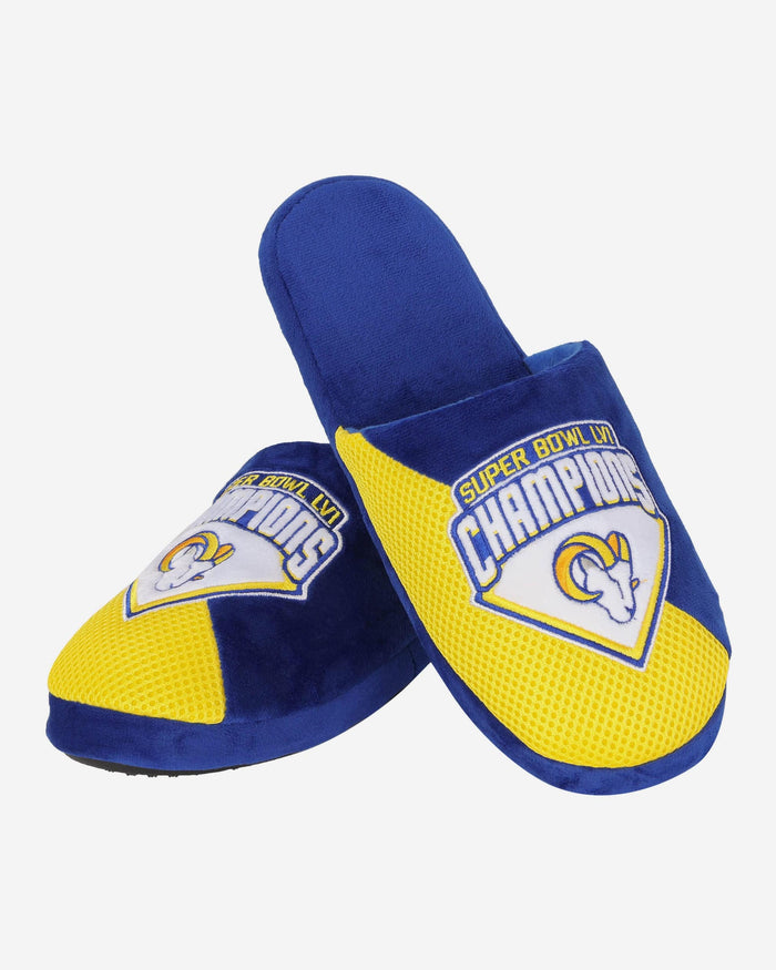 Los Angeles Rams Super Bowl LVI Champions Staycation Slipper FOCO - FOCO.com