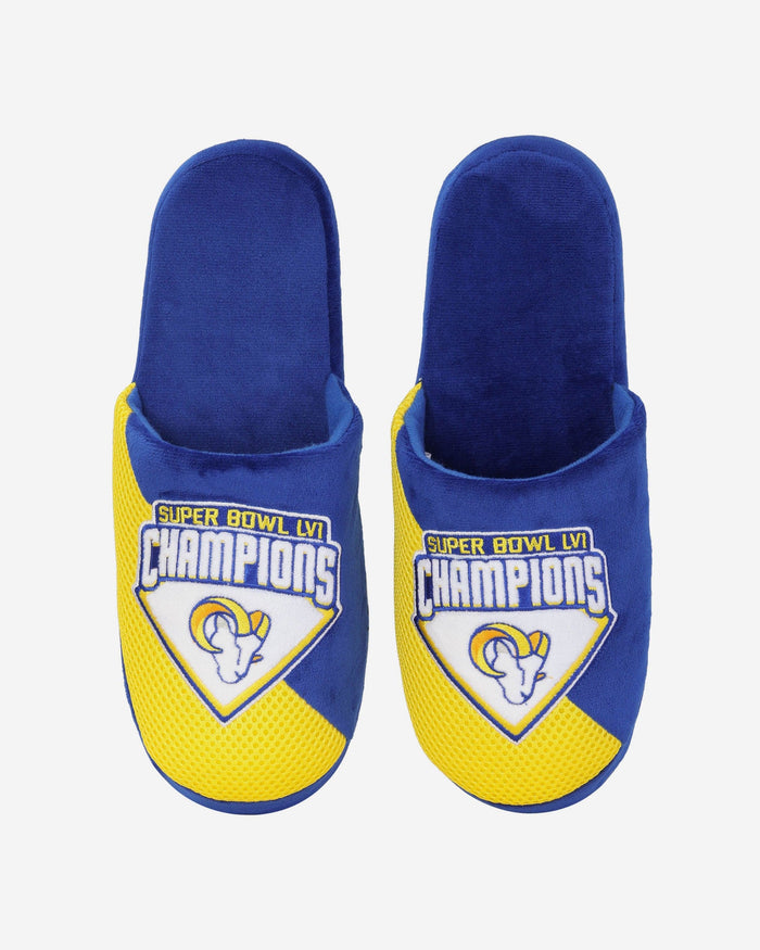 Los Angeles Rams Super Bowl LVI Champions Staycation Slipper FOCO - FOCO.com