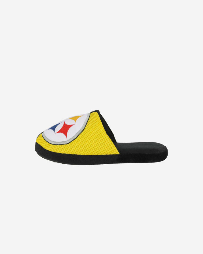 Pittsburgh Steelers Youth Team Logo Staycation Slipper FOCO S - FOCO.com