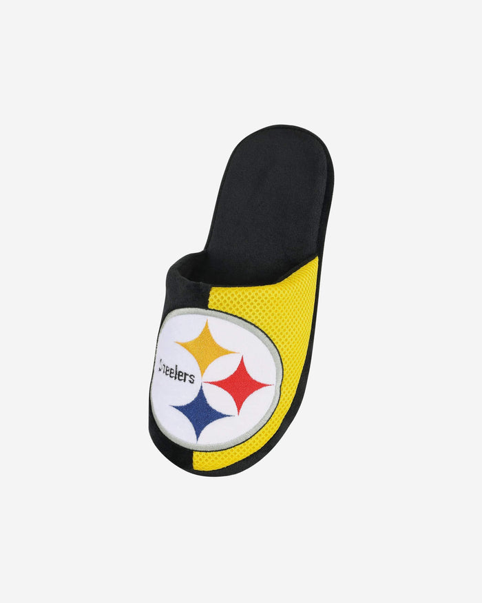 Pittsburgh Steelers Youth Team Logo Staycation Slipper FOCO - FOCO.com