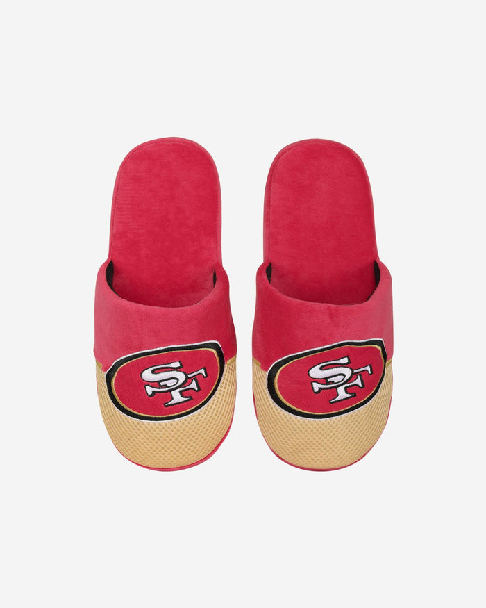 San Francisco 49ers Youth Team Logo Staycation Slipper FOCO - FOCO.com