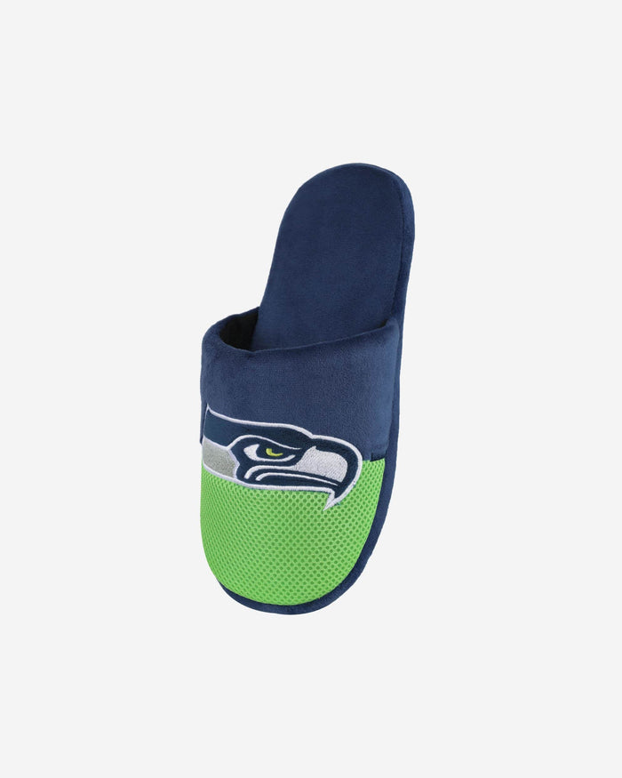 Seattle Seahawks Youth Team Logo Staycation Slipper FOCO - FOCO.com