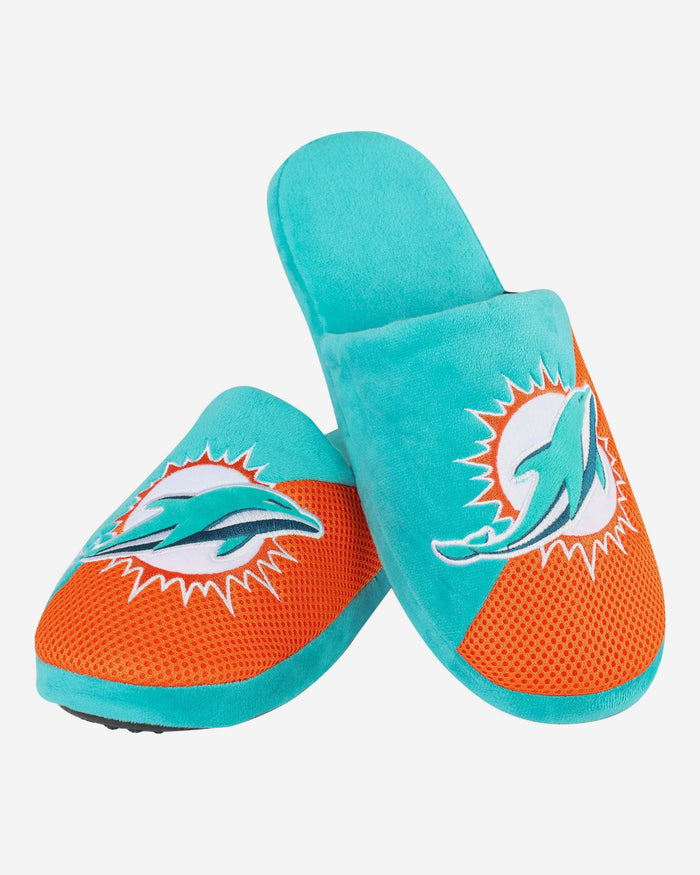 Miami Dolphins Team Logo Staycation Slipper FOCO - FOCO.com