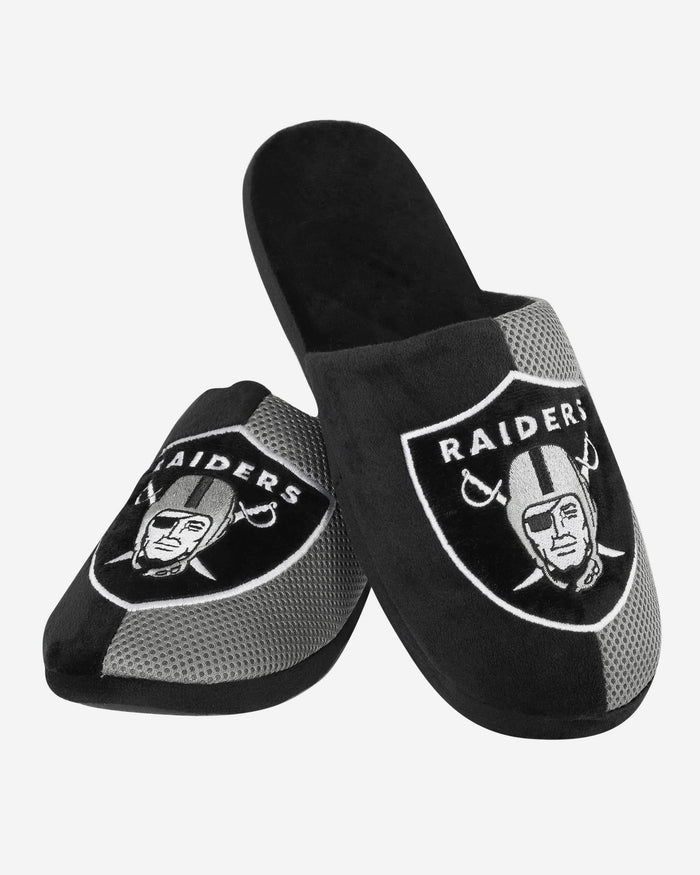 Las Vegas Raiders Team Logo Staycation Slipper FOCO - FOCO.com