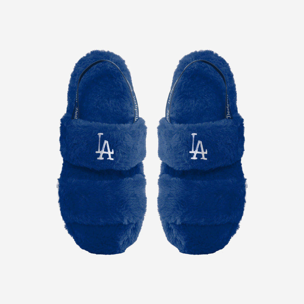 Los Angeles Dodgers Womens Heel Strap Wordmark Fur Slide FOCO S - FOCO.com