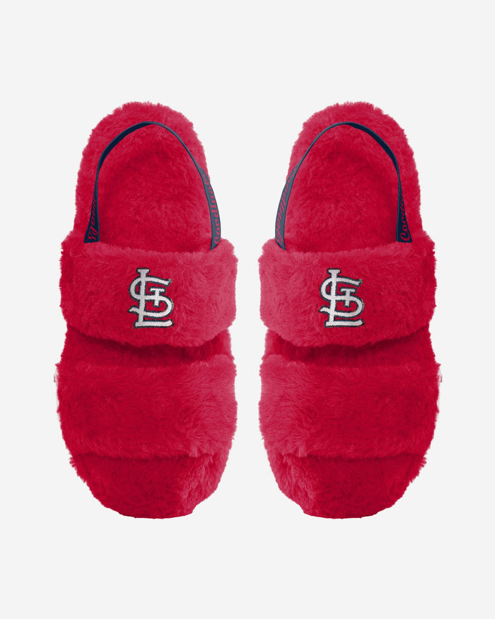 St Louis Cardinals Womens Heel Strap Wordmark Fur Slide FOCO S - FOCO.com