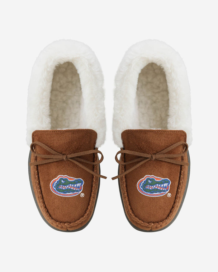 Florida Gators Womens Tan Moccasin Slipper FOCO - FOCO.com