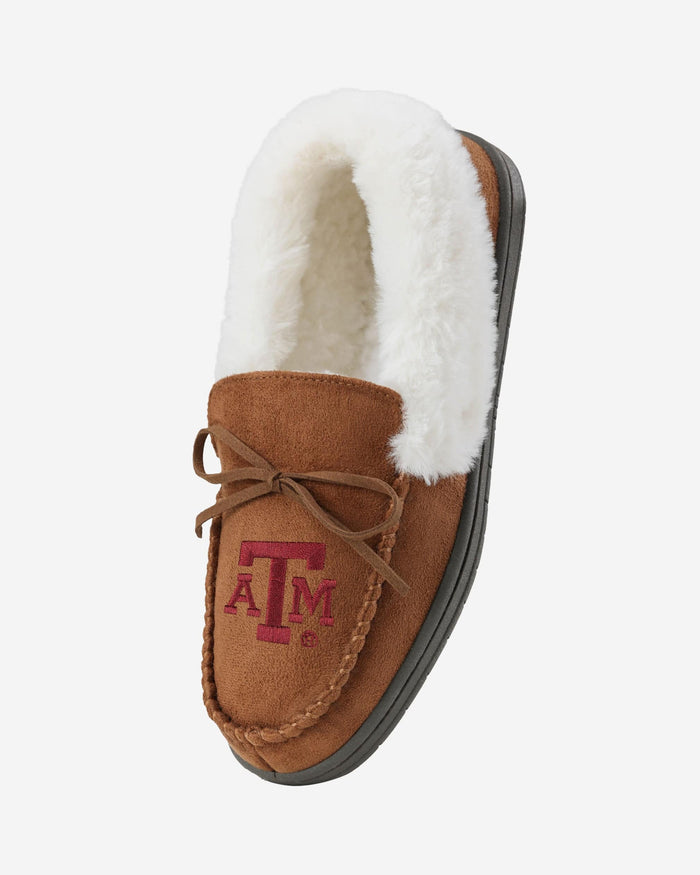 Texas A&M Aggies Womens Tan Moccasin Slipper FOCO - FOCO.com