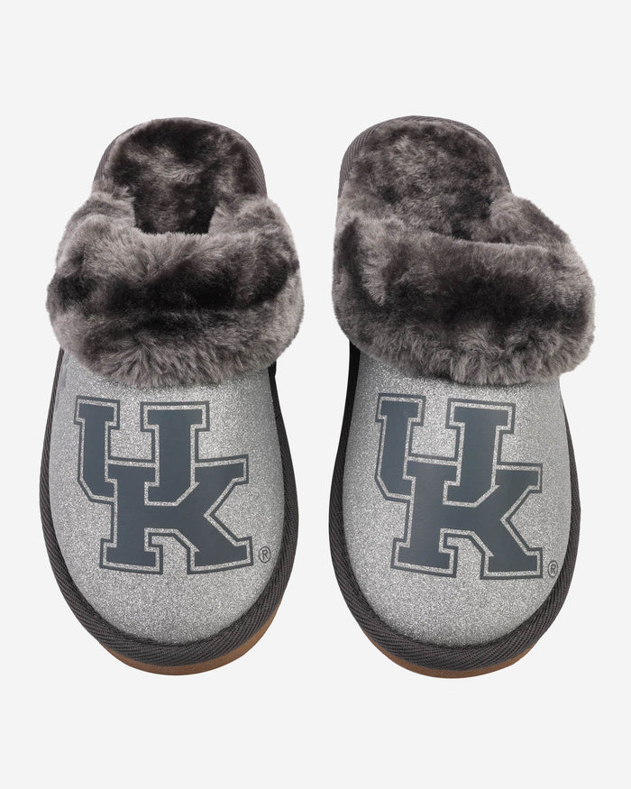 Kentucky Wildcats Womens Glitter Open Back Fur Moccasin Slipper FOCO - FOCO.com