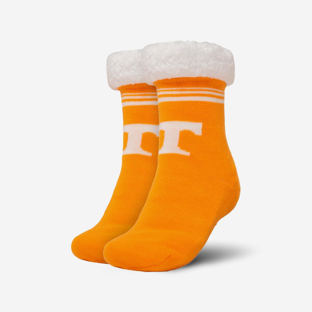 Tennessee Volunteers Womens Stripe Logo Tall Footy Slipper Socks FOCO - FOCO.com