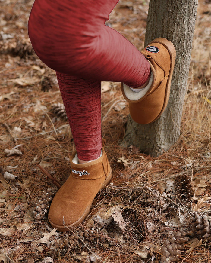Georgia Bulldogs Womens Team Logo Fuzzy Fan Boot FOCO - FOCO.com