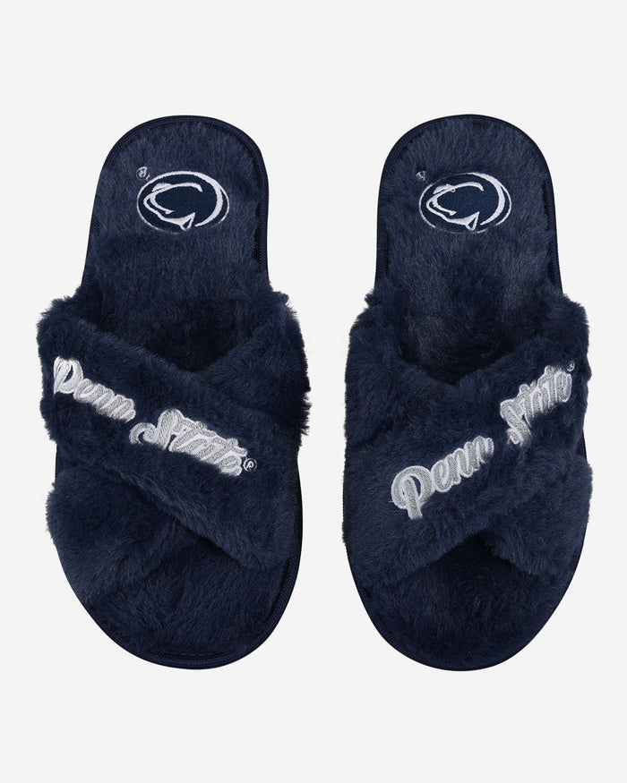 Penn State Nittany Lions Womens Script Wordmark Fur Cross Slide FOCO S - FOCO.com