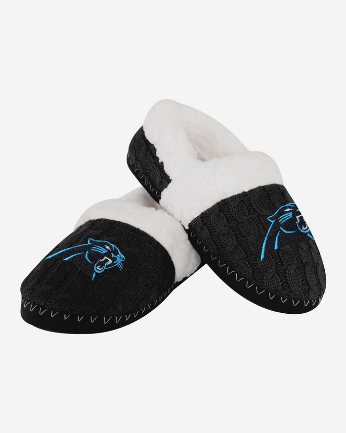 Carolina Panthers Womens Team Color Moccasin Slipper FOCO - FOCO.com