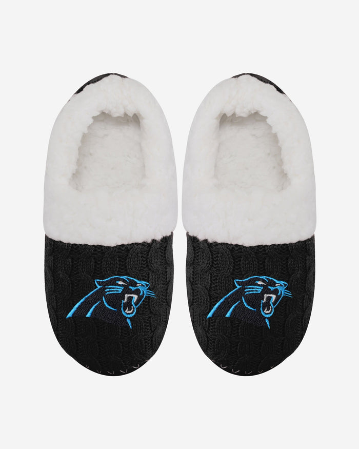 Carolina Panthers Womens Team Color Moccasin Slipper FOCO - FOCO.com