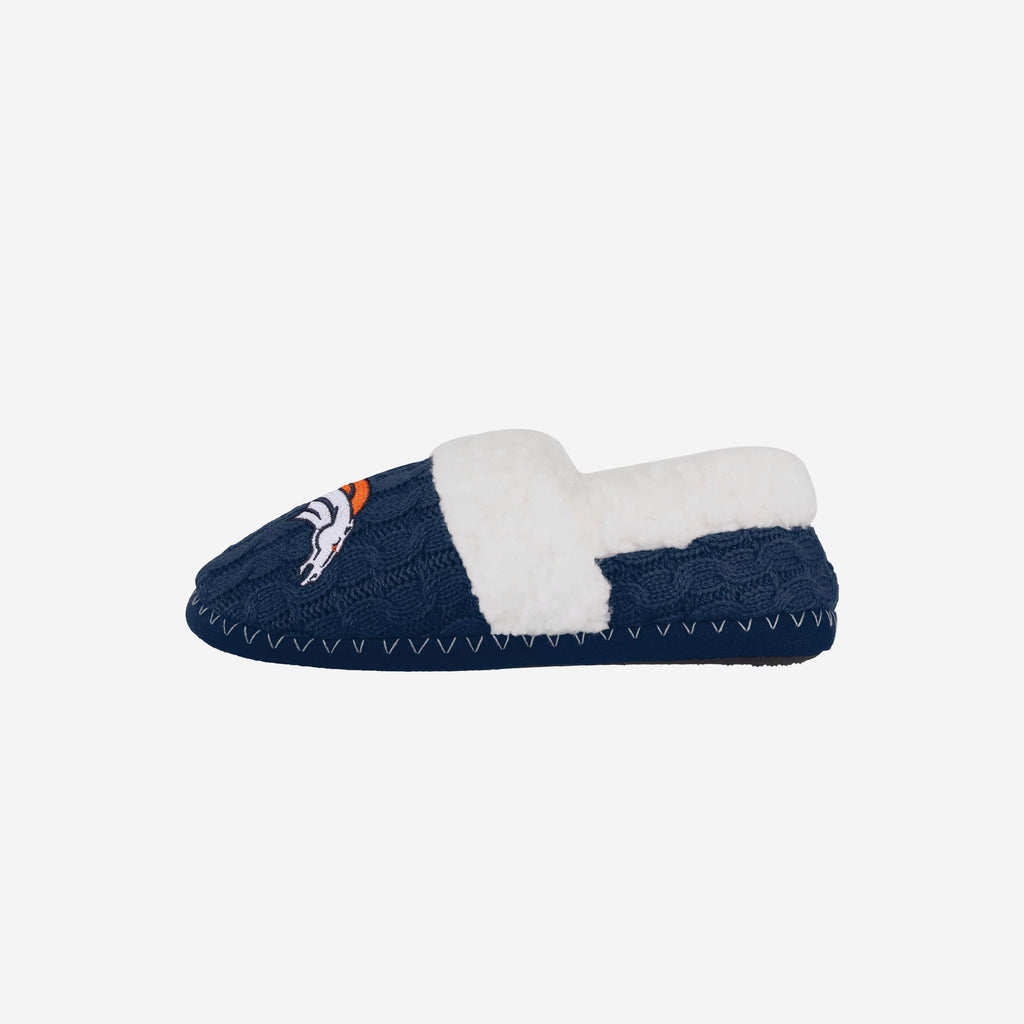 Denver Broncos Womens Team Color Moccasin Slipper FOCO S - FOCO.com