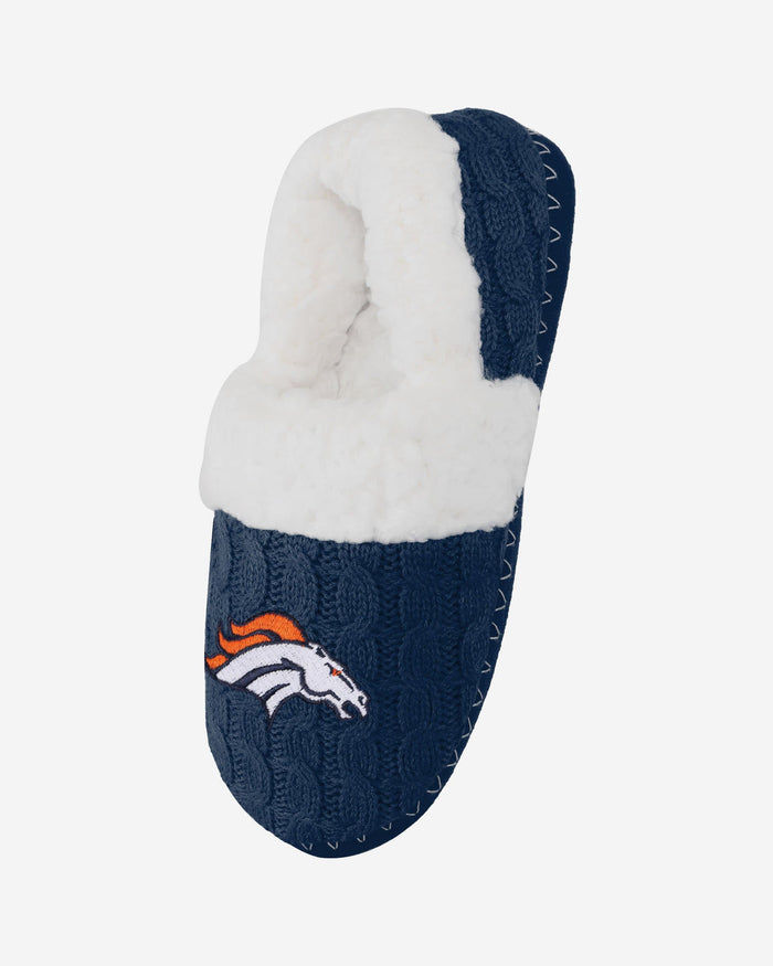 Denver Broncos Womens Team Color Moccasin Slipper FOCO - FOCO.com