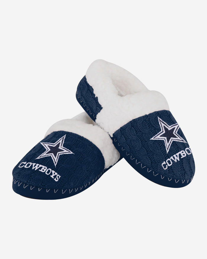Dallas Cowboys Womens Team Color Moccasin Slipper FOCO - FOCO.com