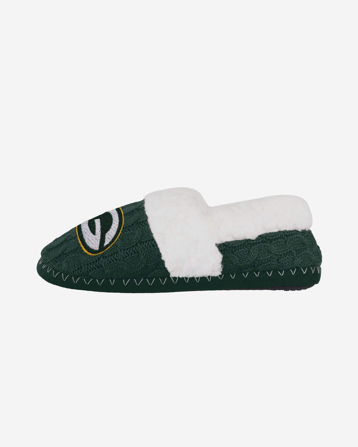 Green Bay Packers Womens Team Color Moccasin Slipper FOCO S - FOCO.com