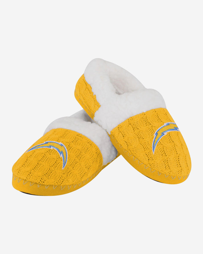 Los Angeles Chargers Womens Team Color Moccasin Slipper FOCO - FOCO.com