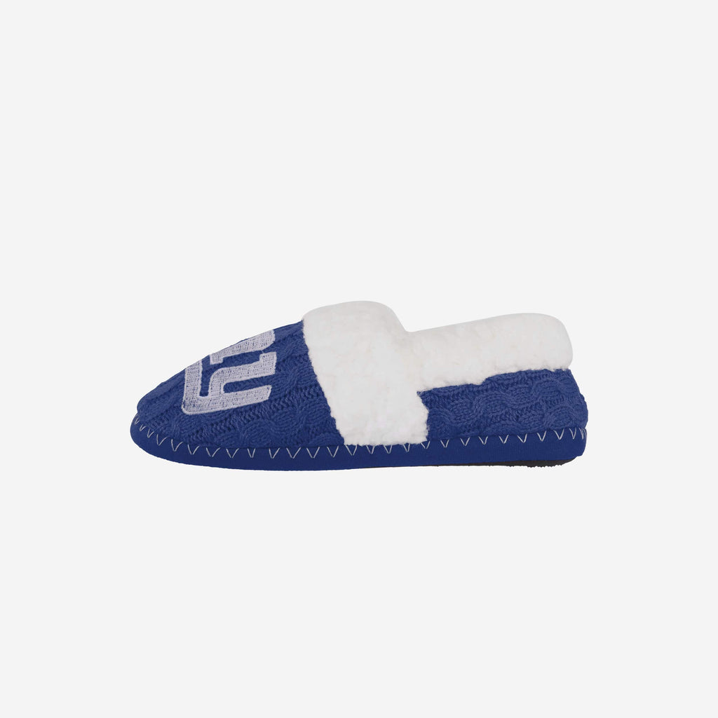 New York Giants Womens Team Color Moccasin Slipper FOCO S - FOCO.com