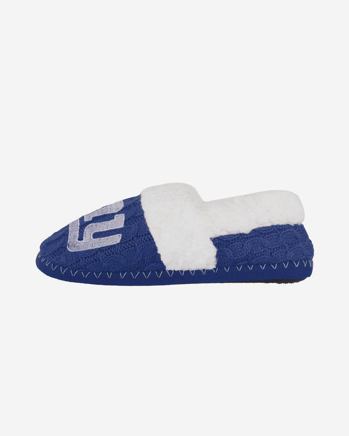 New York Giants Womens Team Color Moccasin Slipper FOCO S - FOCO.com