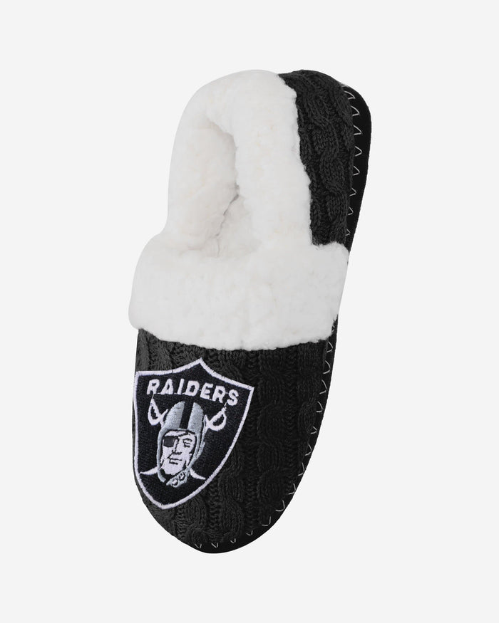 Las Vegas Raiders Womens Team Color Moccasin Slipper FOCO - FOCO.com