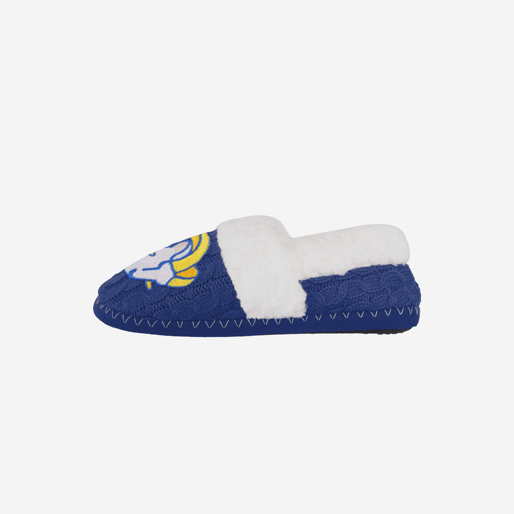 Los Angeles Rams Womens Team Color Moccasin Slipper FOCO S - FOCO.com