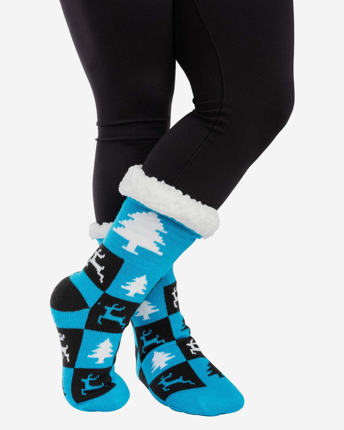 Carolina Panthers Womens Fan Footy 3 Pack Slipper Socks FOCO - FOCO.com