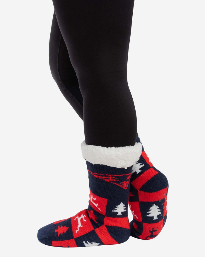 New England Patriots Womens Fan Footy 3 Pack Slipper Socks FOCO - FOCO.com