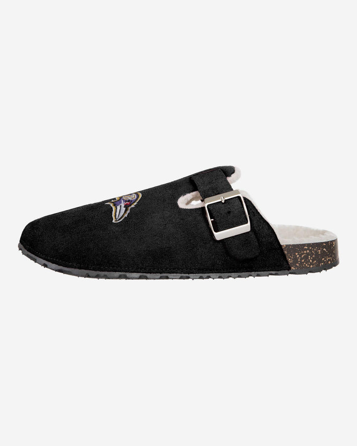 Baltimore Ravens Womens Fur Buckle Clog Slipper FOCO - FOCO.com