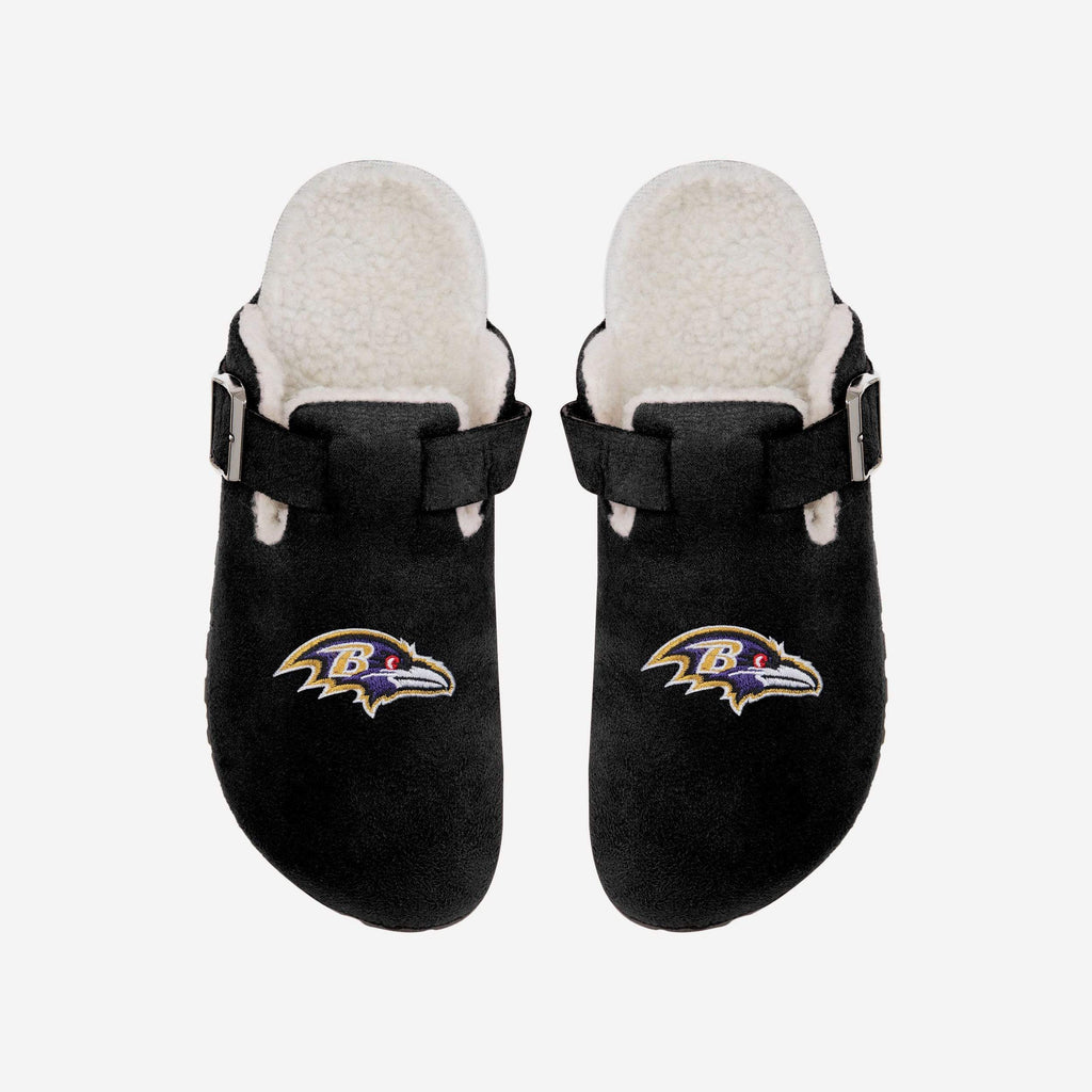 Baltimore Ravens Womens Fur Buckle Clog Slipper FOCO S - FOCO.com