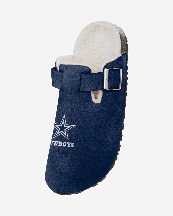 Dallas Cowboys Womens Fur Buckle Clog Slipper FOCO - FOCO.com