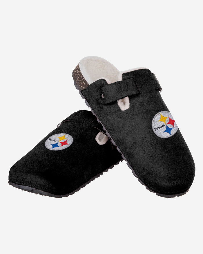 Pittsburgh Steelers Womens Fur Buckle Clog Slipper FOCO - FOCO.com