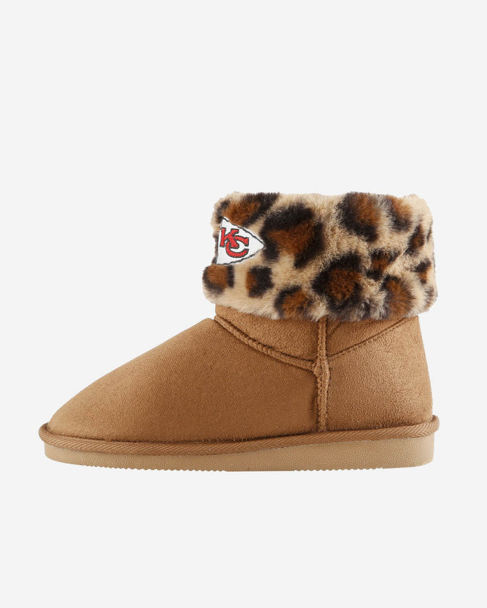 Kansas City Chiefs Womens Cheetah Fur Boot FOCO S - FOCO.com