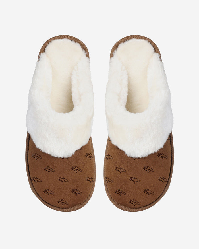 Denver Broncos Womens Repeat Logo Moccasin Slipper FOCO - FOCO.com