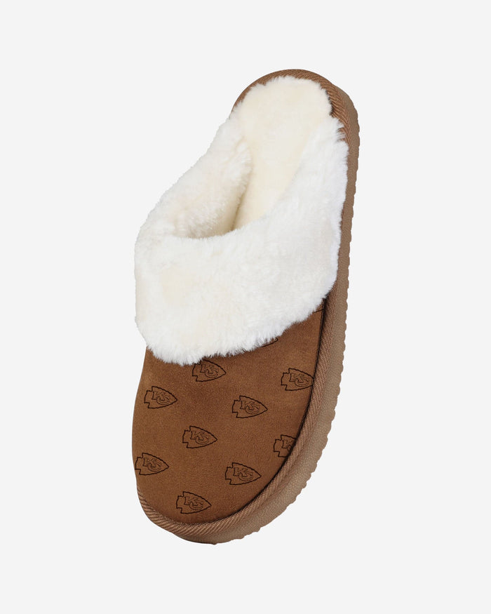 Kansas City Chiefs Womens Repeat Logo Moccasin Slipper FOCO - FOCO.com