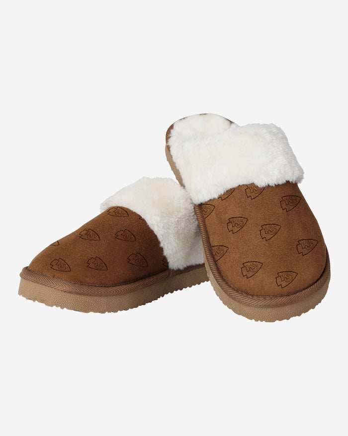 Kansas City Chiefs Womens Repeat Logo Moccasin Slipper FOCO - FOCO.com