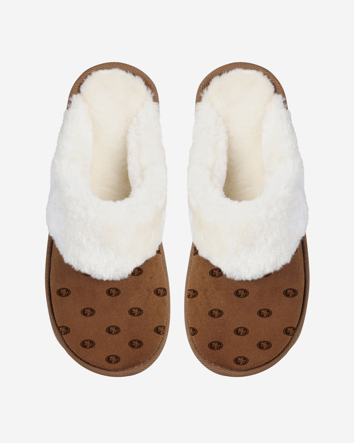 San Francisco 49ers Womens Repeat Logo Moccasin Slipper FOCO - FOCO.com