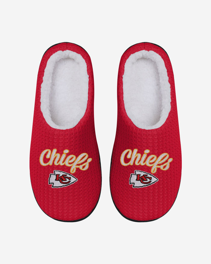 Kansas City Chiefs Womens Sherpa Lined Memory Foam Slipper FOCO - FOCO.com