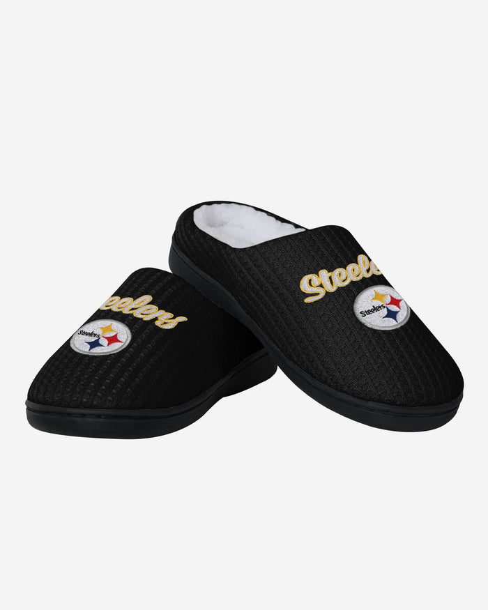 Pittsburgh Steelers Womens Sherpa Lined Memory Foam Slipper FOCO - FOCO.com