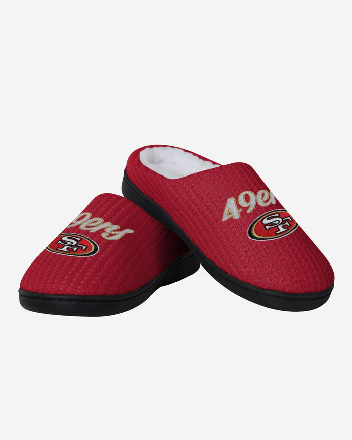 San Francisco 49ers Womens Sherpa Lined Memory Foam Slipper FOCO - FOCO.com