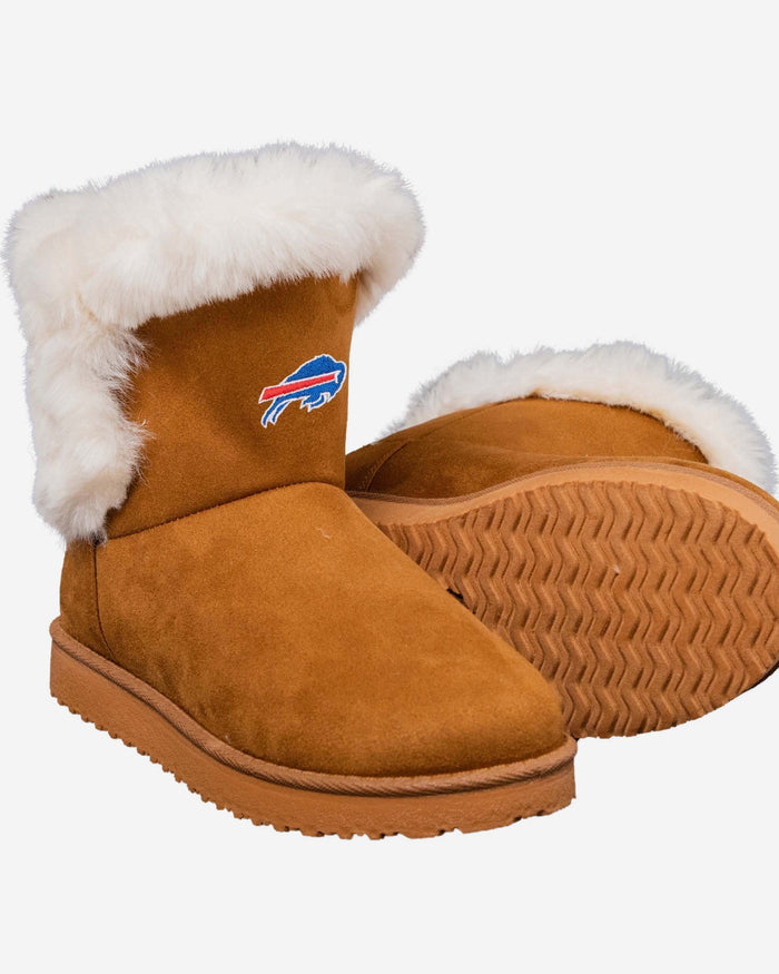 Buffalo Bills Womens White Fur Boot FOCO - FOCO.com